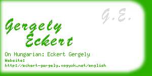 gergely eckert business card